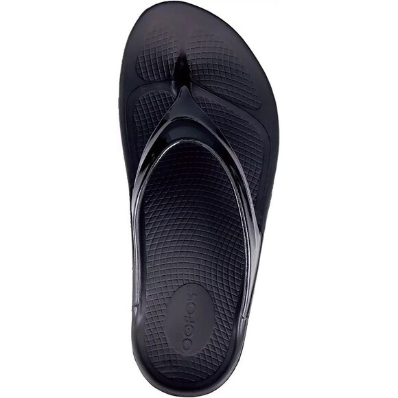 NEW~Women's Oofos Oolala Luxe Black Comfort Sandals Size 7 - Picture 3 of 16